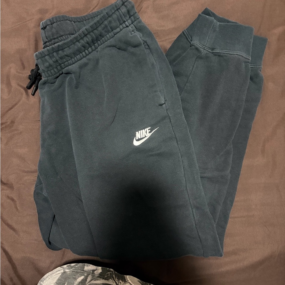 Nike Black Fleece Joggers with White Swoosh